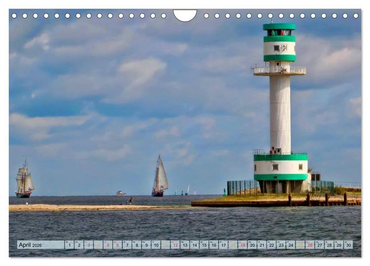 Produktbild: Leuchtt&uuml;rme - maritime Wegweiser in Deutschland (Wandkalender 2026 DIN A4 quer), CALVENDO Monatskalender