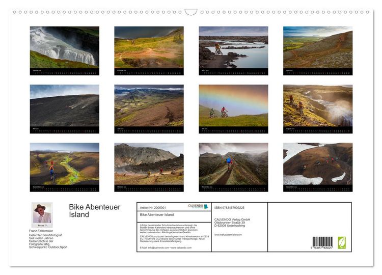 Produktbild: Bike Abenteuer Island (Wandkalender 2026 DIN A2 quer), CALVENDO Monatskalender