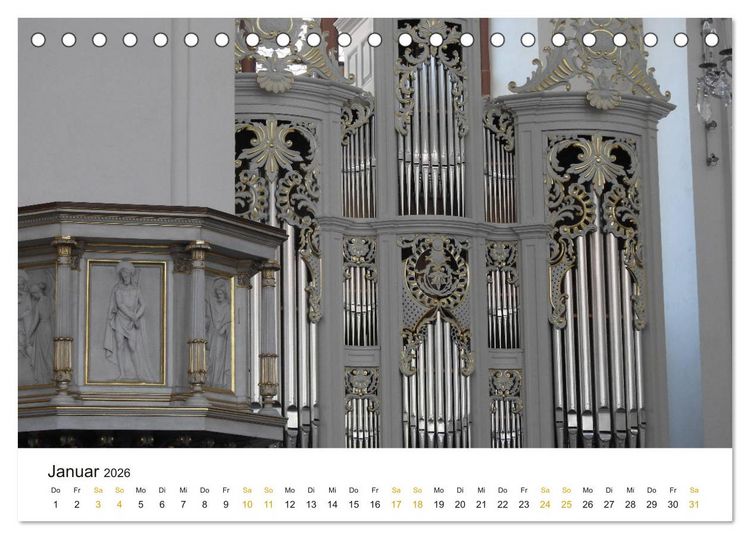 Produktbild: Fantastische Welt der Orgeln (Tischkalender 2026 DIN A5 quer), CALVENDO Monatskalender