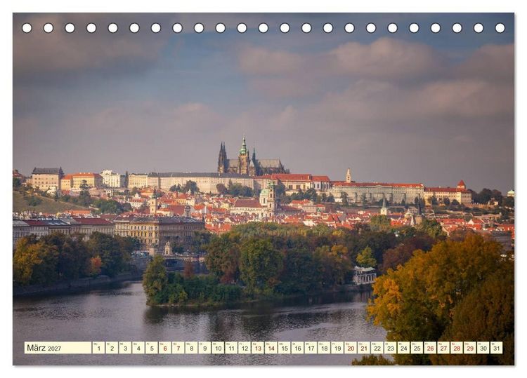 Produktbild: Die sch&ouml;ne Stadt Prag (Tischkalender 2027 DIN A5 quer), CALVENDO Monatskalender