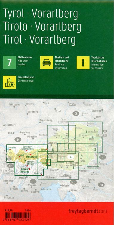 Produktbild: Freytag & berndt Stra&szlig;enkarte Tirol - Vorarlberg 1:200.000