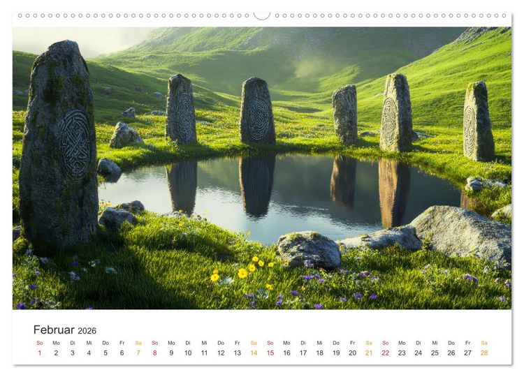 Produktbild: Magische Steine - Tor zur Anderswelt (Wandkalender 2026 DIN A2 quer), CALVENDO Monatskalender