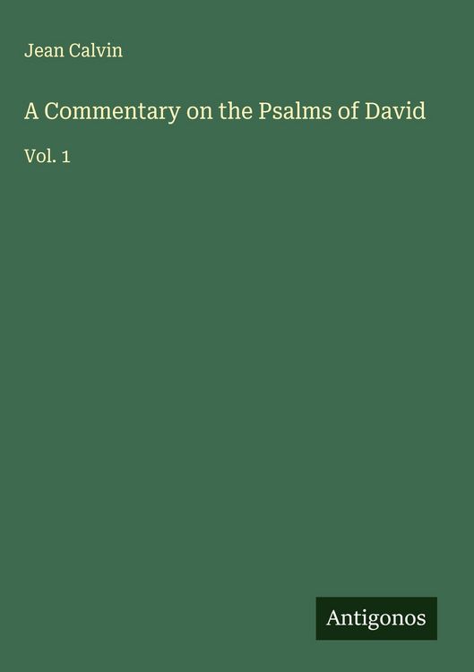 Produktbild: A Commentary on the Psalms of David
