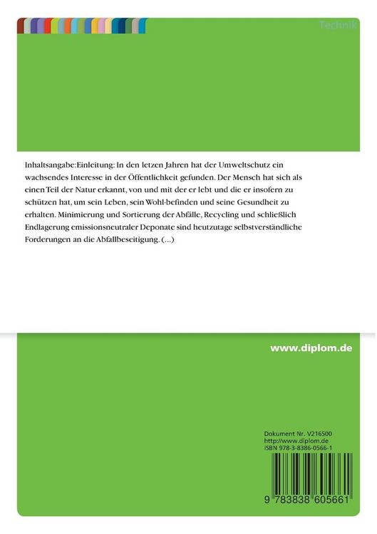 Produktbild: Vergleich verschiedener Bauverfahren f&uuml;r die Sanierung von Altlasten