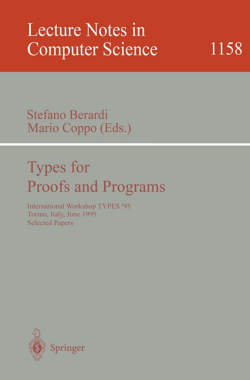 Produktbild: Types for Proofs and Programs