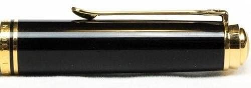 Produktbild: Pelikan Kugelschreiber Souver&auml;n&reg; K600, 24-Karat vergoldete Zierelemente, Drehmechanik, Schwarz-Rot