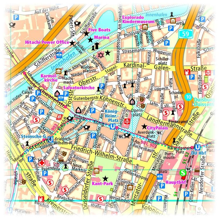 Produktbild: Publicpress Stadtplan Duisburg 1:18.000