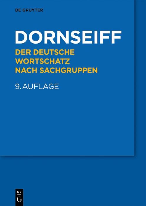 Produktbild: Der deutsche Wortschatz nach Sachgruppen