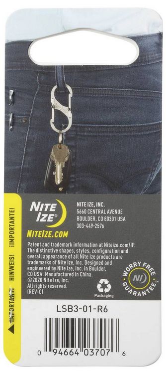 Produktbild: NITE Ize NI-LSB3-01-R6 Karabiner 68mm x 30mm 1St.
