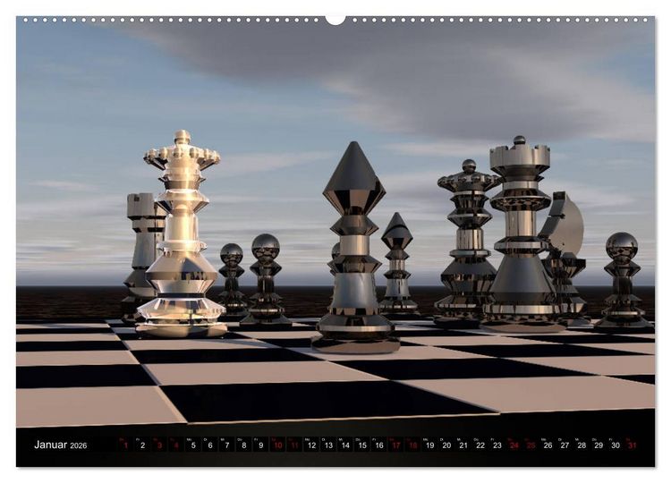 Produktbild: SCHACH - Spiel der K&ouml;nige (Wandkalender 2026 DIN A2 quer), CALVENDO Monatskalender