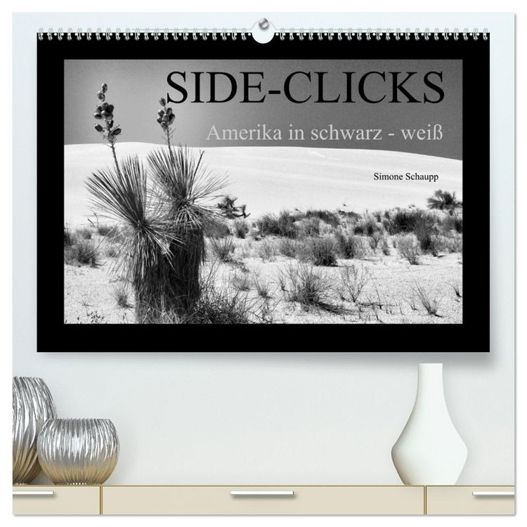 Produktbild: Side-Clicks Amerika in schwarz-wei&szlig; (hochwertiger Premium Wandkalender 2026 DIN A2 quer), Kunstdruck in Hochglanz