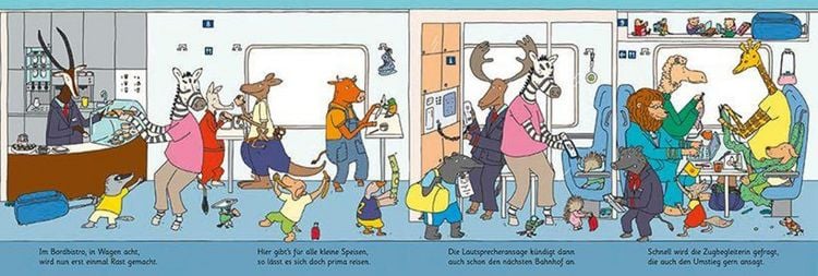 Produktbild: Zebra, Hund und Meise gehen auf die Reise. Eisenbahn-Leporello