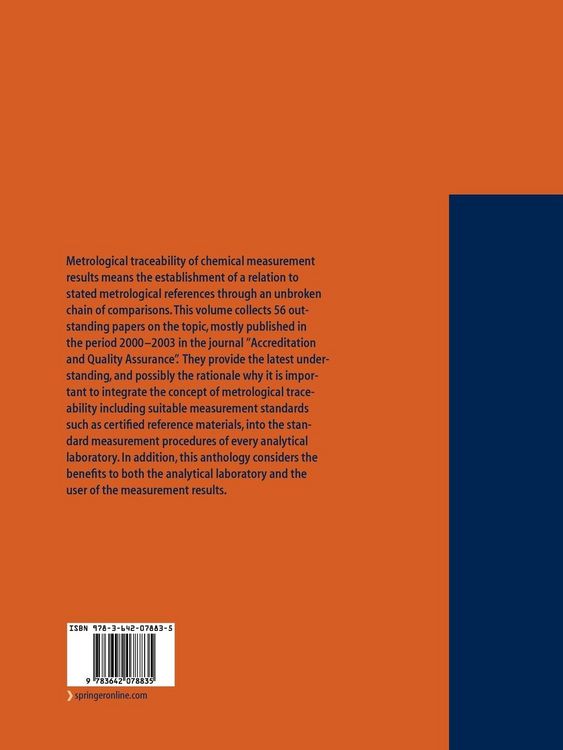 Produktbild: Traceability in Chemical Measurement