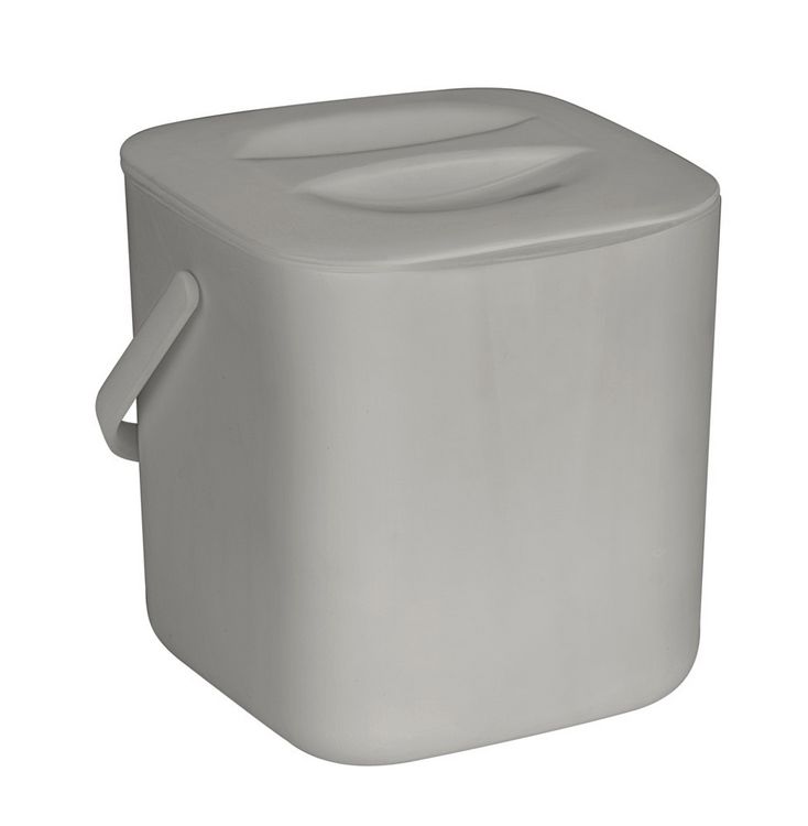 Produktbild: Abfallsammler Mod. Conny, grau, Kunststoff, 3L, 18x18x19 cm, herausnehmbares Sieb,