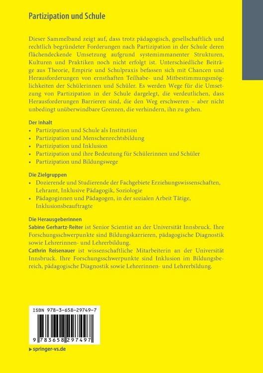Produktbild: Partizipation und Schule