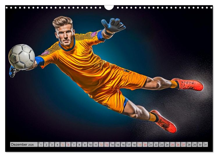 Produktbild: Fussball - Tormann in Aktion (Wandkalender 2026 DIN A3 quer), CALVENDO Monatskalender