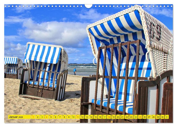 Produktbild: Erlebnis Ostseek&uuml;ste - zwischen Wismarer Bucht und Usedom (Wandkalender 2026 DIN A3 quer), CALVENDO Monatskalender