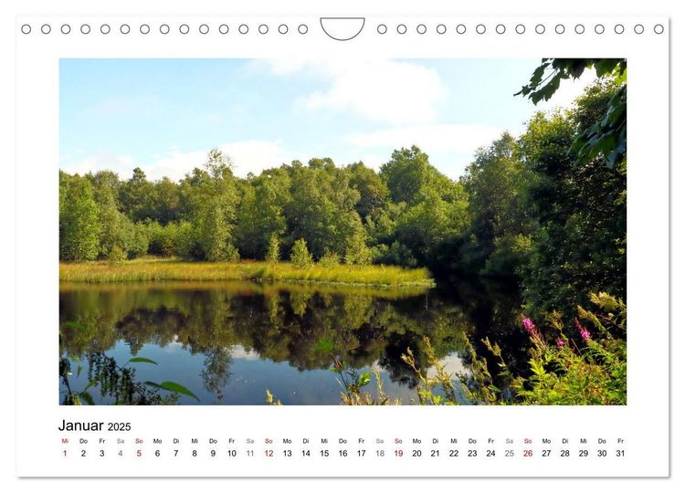 Rotes und Schwarzes Moor (Wandkalender 2025 DIN A4 quer), CALVENDO Monatskalender