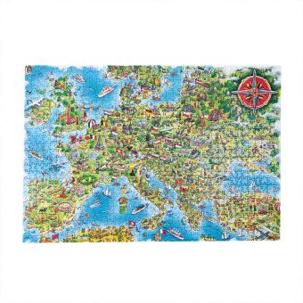 Produktbild: Puzzle De.tail Europa-Karte (1000 Teile) DT1000-16