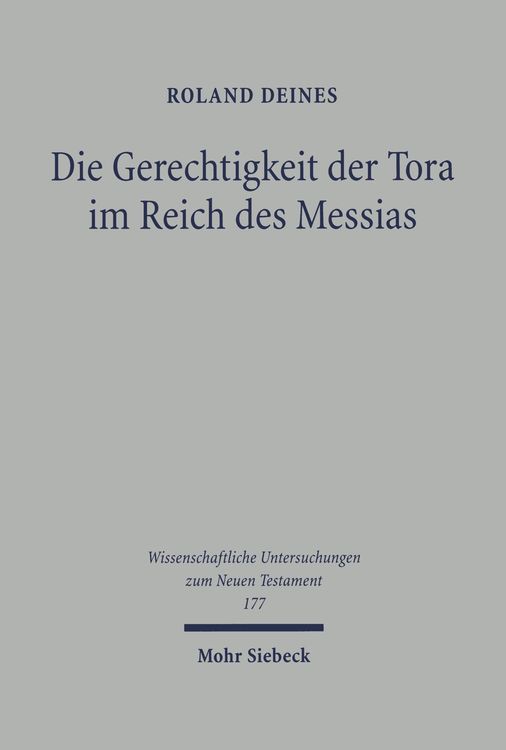 Bild vom Artikel Die Gerechtigkeit der Tora im Reich des Messias vom Autor Roland Deines