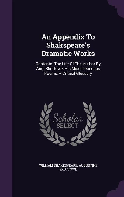 Produktbild: An Appendix To Shakspeare's Dramatic Works
