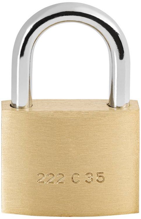 Produktbild: Burg W&auml;chter 3051 Vorh&auml;ngeschloss 35.00 mm verschieden schlie&szlig;end Messing Schl&uuml;sselschloss