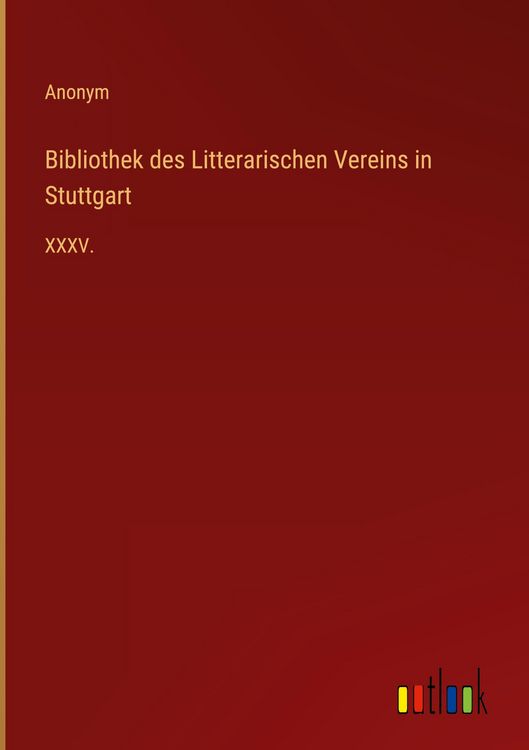Produktbild: Bibliothek des Litterarischen Vereins in Stuttgart