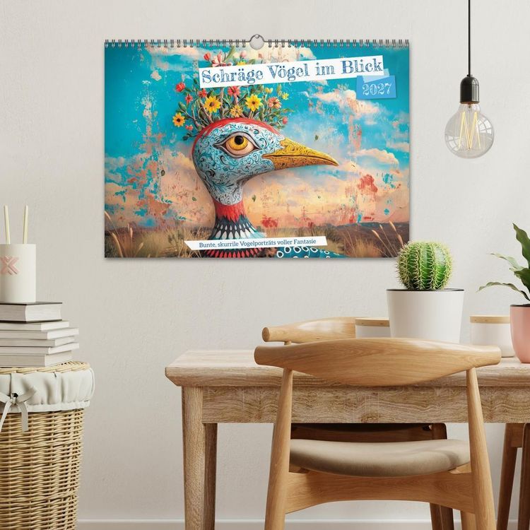 Produktbild: Schr&auml;ge V&ouml;gel im Blick (Wandkalender 2027 DIN A3 quer), CALVENDO Monatskalender