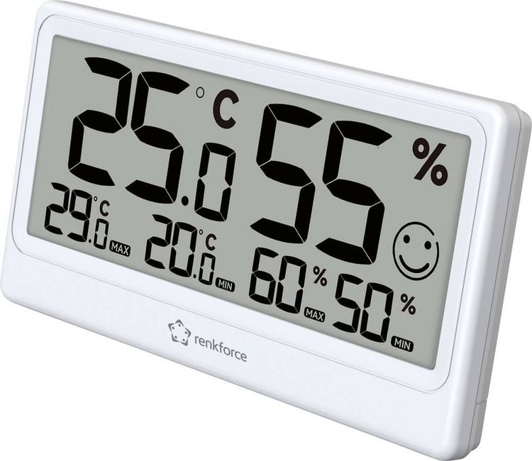 Produktbild: Renkforce RF-6416470 Thermo-/Hygrometer Wei&szlig; RF-6416470
