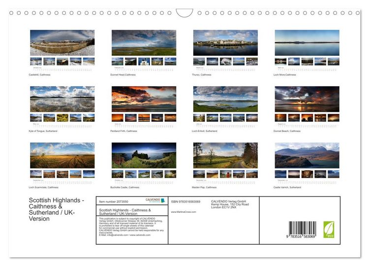 Produktbild: Scottish Highlands - Caithness & Sutherland / UK-Version (Wall Calendar 2026 DIN A3 landscape), CALVENDO 12 Month Wall Calendar