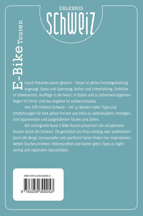 Produktbild: K&uuml;mmerly+Frey Erlebnis Schweiz E-Bike Touren - Velof&uuml;hrer