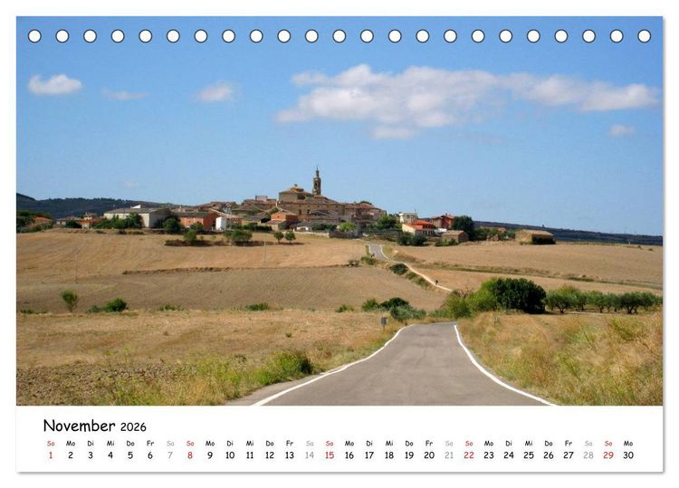 Produktbild: Camino Frances - Jakobsweg (Tischkalender 2026 DIN A5 quer), CALVENDO Monatskalender