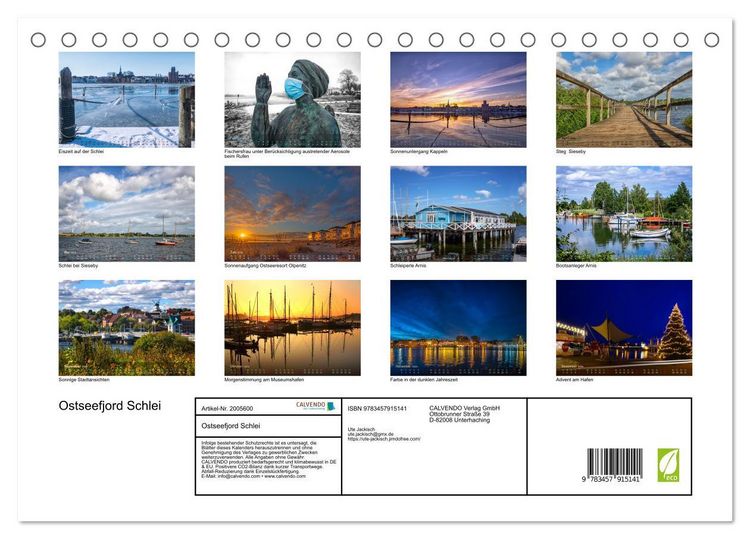 Produktbild: Ostseefjord Schlei (Tischkalender 2026 DIN A5 quer), CALVENDO Monatskalender