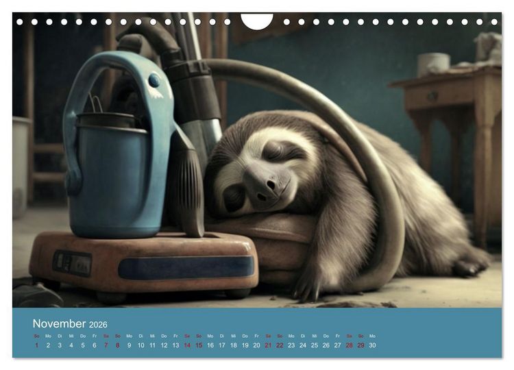 Produktbild: Der Kalender f&uuml;r echte Faultiere (Wandkalender 2026 DIN A4 quer), CALVENDO Monatskalender