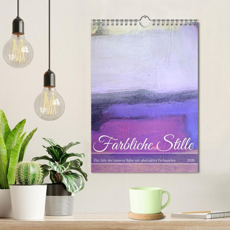 Produktbild: Farbliche Stille - Ein Jahr der inneren Ruhe mit abstrakten Farbspielen (Wandkalender 2026 DIN A4 hoch), CALVENDO Monatskalender