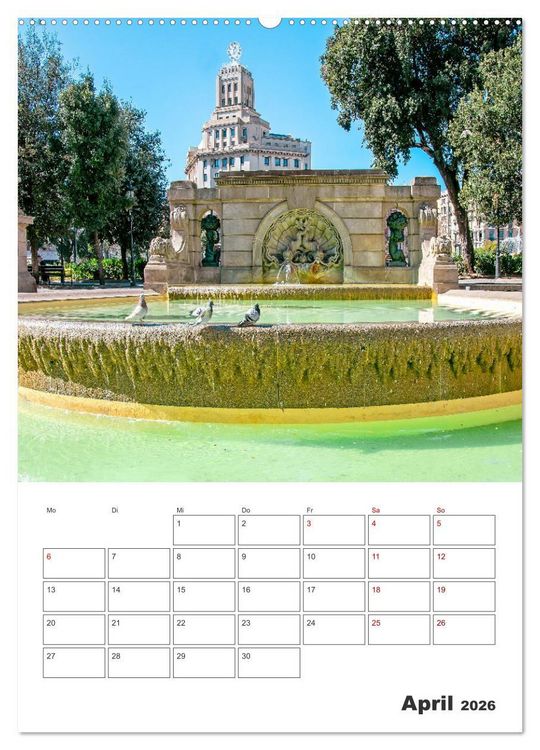 Produktbild: Barcelona - Urlaubsplaner (Wandkalender 2026 DIN A2 hoch), CALVENDO Monatskalender