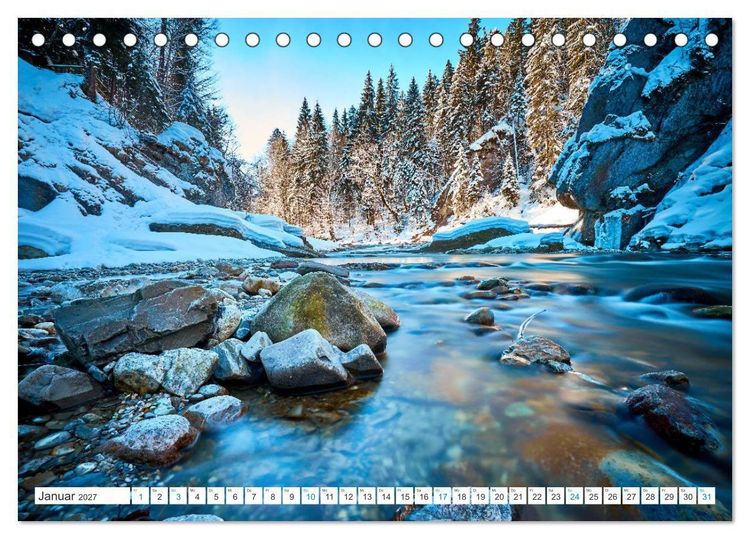 Produktbild: Am Wasser entlang in den Alpen (Tischkalender 2027 DIN A5 quer), CALVENDO Monatskalender