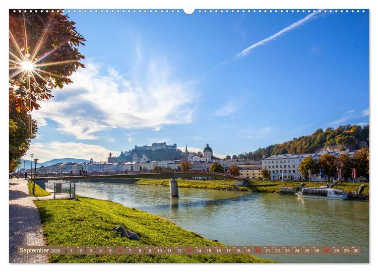 Produktbild: Es flie&szlig;t die Salzach (hochwertiger Premium Wandkalender 2026 DIN A2 quer), Kunstdruck in Hochglanz