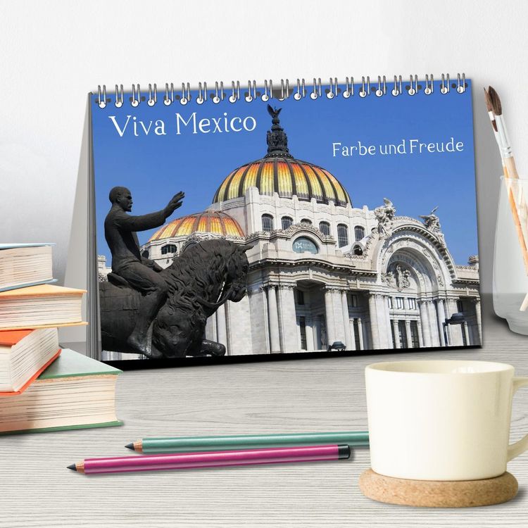 Produktbild: Viva Mexiko - Farben und Freude (Tischkalender 2026 DIN A5 quer), CALVENDO Monatskalender