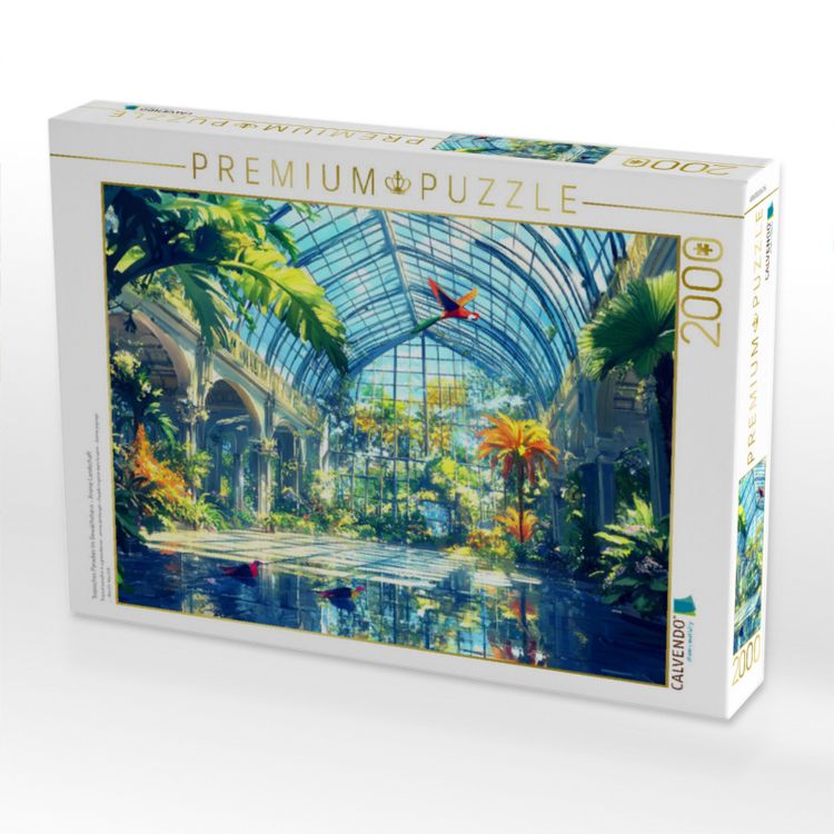 Produktbild: CALVENDO Puzzle Tropisches Paradies im Gew&auml;chshaus - Anime Landschaft | 2000 Teile Lege-Gr&ouml;&szlig;e 90x67cm Foto-Puzzle f&uuml;r gl&uuml;ckliche Stunden
