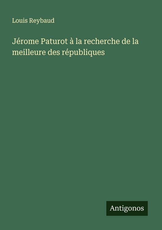 Produktbild: J&eacute;rome Paturot &agrave; la recherche de la meilleure des r&eacute;publiques