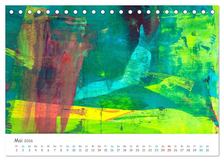 Produktbild: Colorpop - Joyful, abstract. multicolored (Tischkalender 2026 DIN A5 quer), CALVENDO Monatskalender