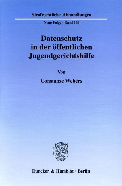 Produktbild: Datenschutz in der &ouml;ffentlichen Jugendgerichtshilfe.