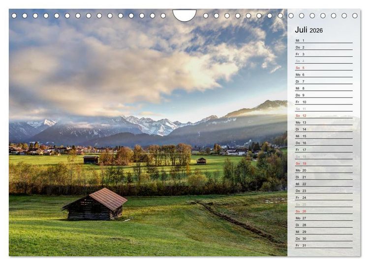 Produktbild: Oberallg&auml;uer Landschaft (Wandkalender 2026 DIN A4 quer), CALVENDO Monatskalender