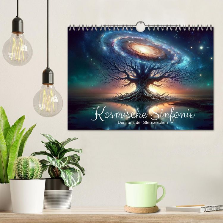 Produktbild: Kosmische Sinfonie: Der Tanz der Sternzeichen (Wandkalender 2026 DIN A4 quer), CALVENDO Monatskalender