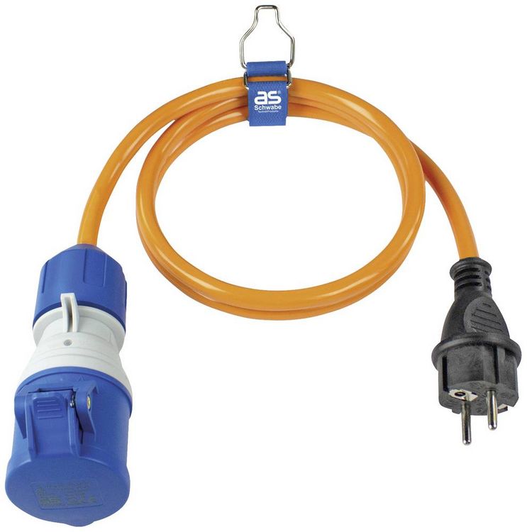 Produktbild: AS Schwabe H07BQ-F 3G2,5 62434 CEE Adapterkabel 16A 3polig 1St.