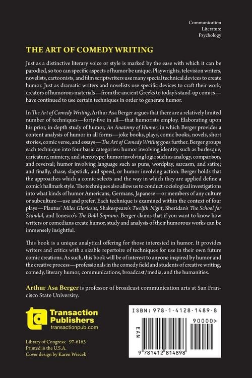 Produktbild: The Art of Comedy Writing