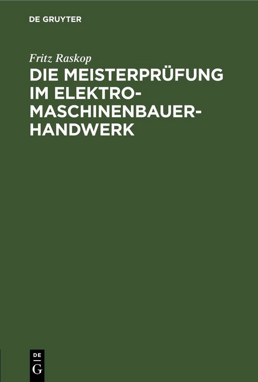 Produktbild: Die Meisterpr&uuml;fung im Elektro-Maschinenbauer-Handwerk