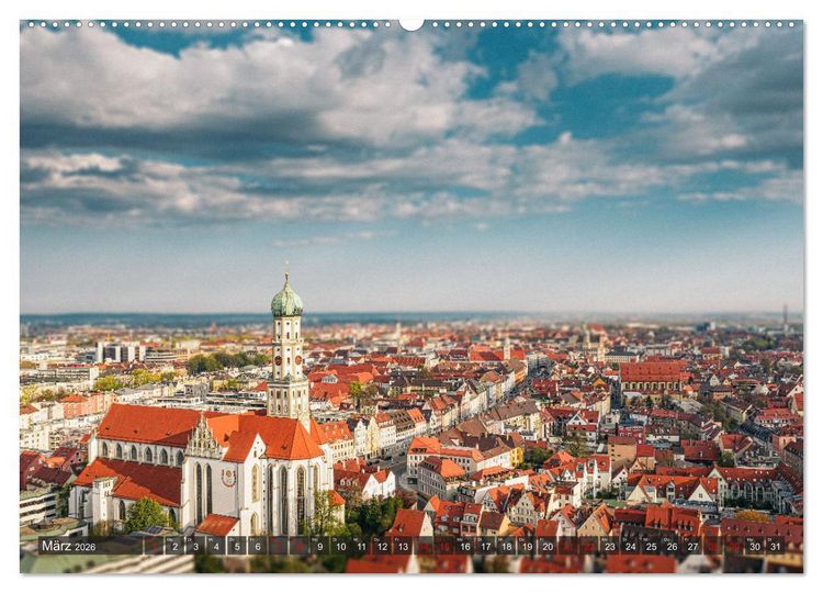 Produktbild: Augsburg - Stadt und Land (hochwertiger Premium Wandkalender 2026 DIN A2 quer), Kunstdruck in Hochglanz