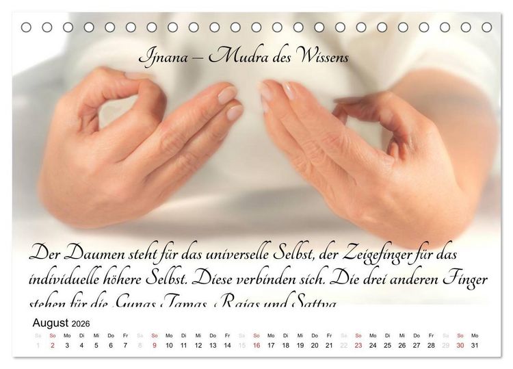 Produktbild: Mudras / 2026 (Tischkalender 2026 DIN A5 quer), CALVENDO Monatskalender